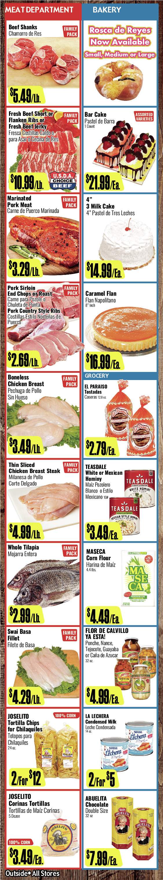 Bodega R Ranch Market Weekly AD 3 Page. valid thruogh 12/31/2025 - 01/13/2026