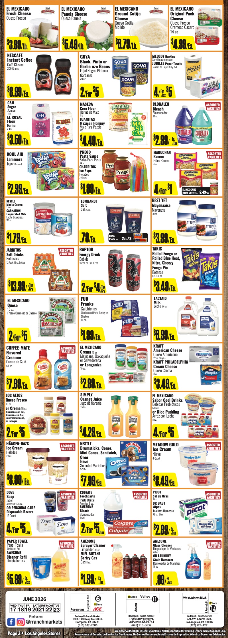 Bodega R Ranch Market Weekly AD 2 Page.